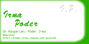 irma poder business card